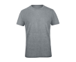T-shirt van polyester en katoen voor heren 130 g/m² B&C kleur lichtgrijs gemarmerd