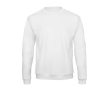 Sweater van katoen en polyester, ronde hals, 270 g/m², B&C kleur wit