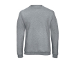 Sweater van katoen en polyester, ronde hals, 270 g/m², B&C kleur lichtgrijs