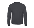 Sweater van katoen en polyester, ronde hals, 270 g/m², B&C kleur antraciet