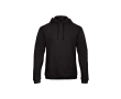 Sweatshirt voor heren met kangoeroezak en capuchon 270 g/m² B&C kleur zwart