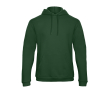 Sweatshirt voor heren met kangoeroezak en capuchon 270 g/m² B&C kleur donkergroen