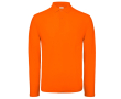 Katoenen polo met lange mouwen voor heren 180 g/m² B&C kleur oranje