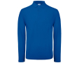 Katoenen polo met lange mouwen voor heren 180 g/m² B&C kleur koningsblauw