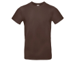 Katoenen T-shirt voor heren met korte mouwen 185 g/m² B&C kleur bruin