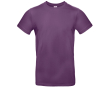 Katoenen T-shirt voor heren met korte mouwen 185 g/m² B&C kleur paars