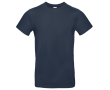 Katoenen T-shirt voor heren met korte mouwen 185 g/m² B&C kleur marineblauw
