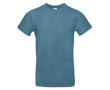 Katoenen T-shirt voor heren met korte mouwen 185 g/m² B&C kleur grijsachtig blauw