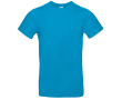 Katoenen T-shirt voor heren met korte mouwen 185 g/m² B&C kleur aquamarijn