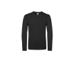Katoenen T-shirt met lange mouwen voor heren 145 g/m² B&C kleur zwart