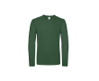 Katoenen T-shirt met lange mouwen voor heren 145 g/m² B&C kleur donkergroen