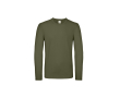 Katoenen T-shirt met lange mouwen voor heren 145 g/m² B&C kleur olijfgroen