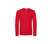 Katoenen T-shirt met lange mouwen voor heren 145 g/m² B&C kleur rood
