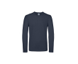 Katoenen T-shirt met lange mouwen voor heren 145 g/m² B&C kleur marineblauw