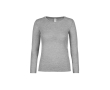 Katoenen T-shirt voor dames met lange mouwen 145 g/m² B&C kleur gemarmerd grijs