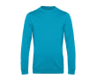 Nauwsluitende trui met ronde hals van katoen 280 g/m² B&C kleur riviera blauw
