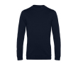 Nauwsluitende trui met ronde hals van katoen 280 g/m² B&C kleur marineblauw