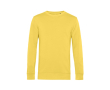 Sweatshirt van biologisch katoen met ronde hals 280 g/m² B&C kleur geel