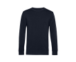 Sweatshirt van biologisch katoen met ronde hals 280 g/m² B&C kleur marineblauw