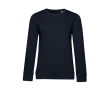 Sweatshirt voor dames met lange mouwen van katoen 280 g/m² B&C kleur marineblauw