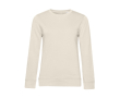 Sweatshirt voor dames met lange mouwen van katoen 280 g/m² B&C kleur gebroken wit