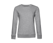 Sweatshirt voor dames met lange mouwen van katoen 280 g/m² B&C kleur lichtgrijs