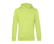 Modern sweatshirt van biologisch katoen met capuchon 280 g/m² B&C kleur limoen groen