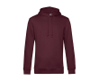 Modern sweatshirt van biologisch katoen met capuchon 280 g/m² B&C kleur bordeaux