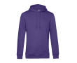 Modern sweatshirt van biologisch katoen met capuchon 280 g/m² B&C kleur paars