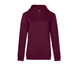 Sweatshirt van gerecycled katoen en polyester voor dames 280 g/m² B&C kleur granaat