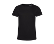 T-shirt van biologisch katoen voor dames met korte mouwen 150 g/m² B&C kleur zwart