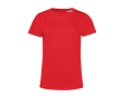 T-shirt van biologisch katoen voor dames met korte mouwen 150 g/m² B&C kleur rood