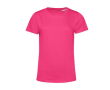 T-shirt van biologisch katoen voor dames met korte mouwen 150 g/m² B&C kleur fuchsia