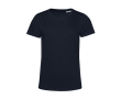 T-shirt van biologisch katoen voor dames met korte mouwen 150 g/m² B&C kleur marineblauw