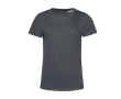 T-shirt van biologisch katoen voor dames met korte mouwen 150 g/m² B&C kleur donkergrijs
