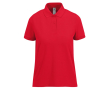Basis katoenen polo voor dames met korte mouwen 210 g/m² B&C kleur rood