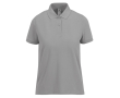 Basis katoenen polo voor dames met korte mouwen 210 g/m² B&C kleur gemarmerd grijs