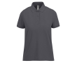 Basis katoenen polo voor dames met korte mouwen 210 g/m² B&C kleur donkergrijs