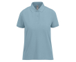 Basis katoenen polo voor dames met korte mouwen 210 g/m² B&C kleur grijsachtig blauw