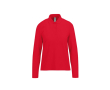 Polo van piqué katoen voor dames met lange mouwen 180 g/m² B&C kleur rood
