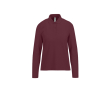 Polo van piqué katoen voor dames met lange mouwen 180 g/m² B&C kleur bordeaux