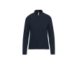 Polo van piqué katoen voor dames met lange mouwen 180 g/m² B&C kleur marineblauw