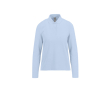 Polo van piqué katoen voor dames met lange mouwen 180 g/m² B&C kleur grijsachtig blauw