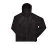 Opvouwbaar windjack van gerecycled polyester, waterafstotend B&C kleur zwart
