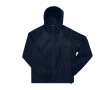 Opvouwbaar windjack van gerecycled polyester, waterafstotend B&C kleur marineblauw