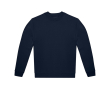 Unisex sweater van katoen en polyester met ronde hals 280 g/m² B&C kleur marineblauw