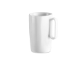 Keramische mok ideaal voor koffie of thee met handvat 330ml kleur wit