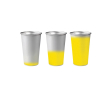 Fles van gerecycled aluminium die van kleur verandert 450ml kleur geel