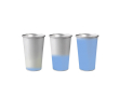 Fles van gerecycled aluminium die van kleur verandert 450ml kleur lichtblauw