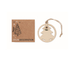 Kerstboomhanger met jute koord, gemaakt in de EU kleur hout